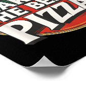 Poster Ce Gars Fait L'Amour De La Nourriture Rétro De Zza (Coin)