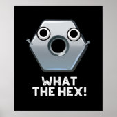 Poster Ce Hexagon Hex Funny Forme Pun Dark BG (Devant)