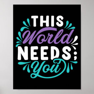 Poster Ce Monde a Besoin de Vous Design Tri-Blend Premium