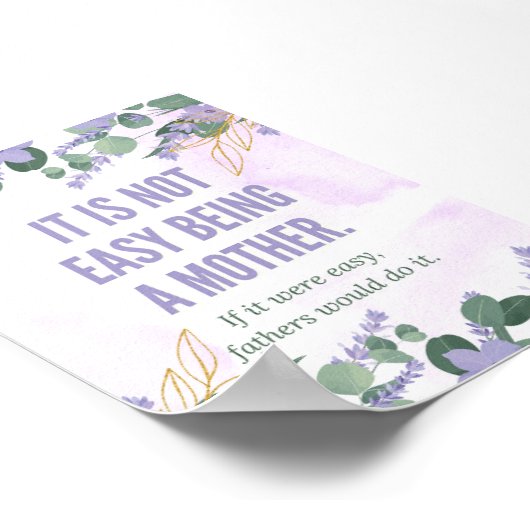 Poster "Ce n’est pas facile d’être mère" - Les Golden Gir (Coin)