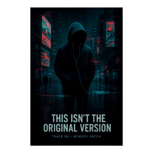 Poster Ce n’est pas la version originale - Glitchcore Art (Devant)