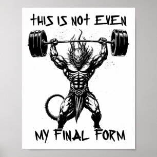Poster Ce n'est même pas ma forme finale Gym Beast Bodybu