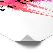 Poster Ce n'est pas facile - Taekwondo rose orange (Coin)