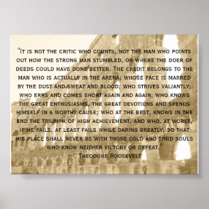 Poster "Ce n'est pas le critique qui compte, pas le criti
