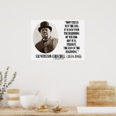 Poster Ce N'Est Pas Le Début Final (Winston Churchill) (Cuisine)