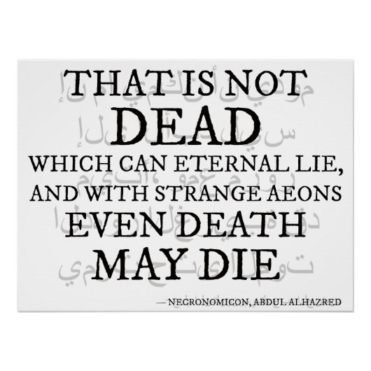 Poster Ce N'Est Pas Mort - Le Verset Necronomique (Devant)