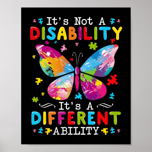 Poster Ce n'est pas un handicap C'est une capacité différ (Devant)