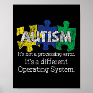 Poster Ce N'Est Pas Une Erreur De Traitement Autistique E