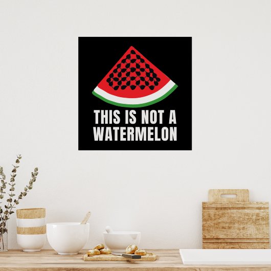 Poster Ce n'est pas une pastèque - Palestinien keffiyeh (Cuisine)