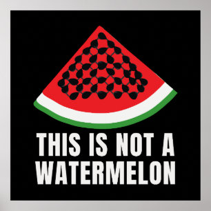 Poster Ce n'est pas une pastèque - Palestinien keffiyeh