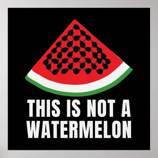 Poster Ce n'est pas une pastèque - Palestinien keffiyeh (Devant)