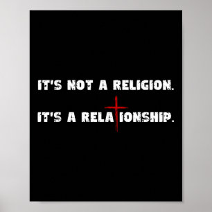 Poster Ce N'Est Pas Une Religion C'Est Une Relation Relig