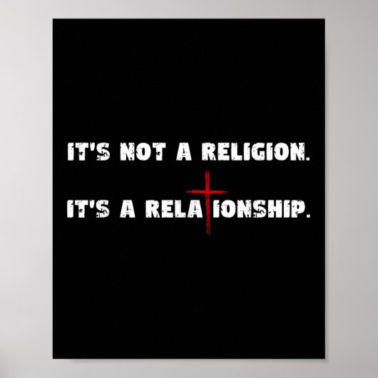 Poster Ce N'Est Pas Une Religion C'Est Une Relation Relig (Devant)