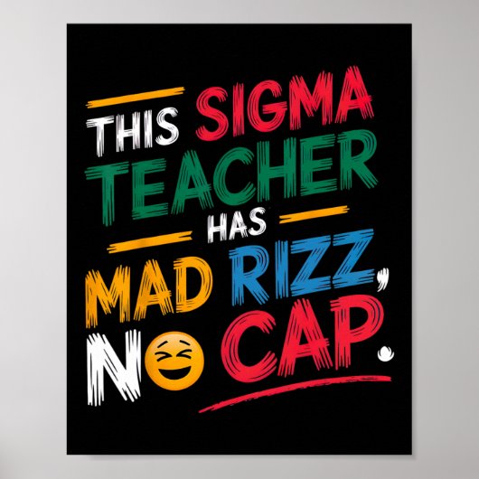 Poster Ce Professeur Sigma A Mad Rizz (Devant)