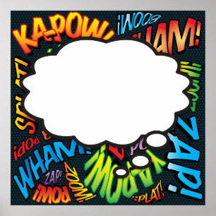 Poster Ce que je pense Bande dessinée Pop Art