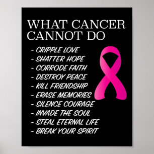 Poster Ce que le cancer ne peut pas faire - Sensibilisati