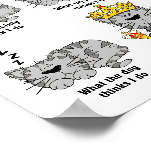 Poster Ce que le chat pense drôle (Coin)