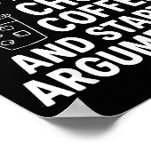 Poster Ce que ma bouche fait avaler du café et commencer (Coin)
