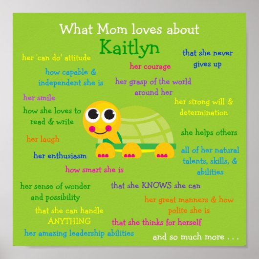 Poster Ce que maman aime de Kaitlyn (Devant)