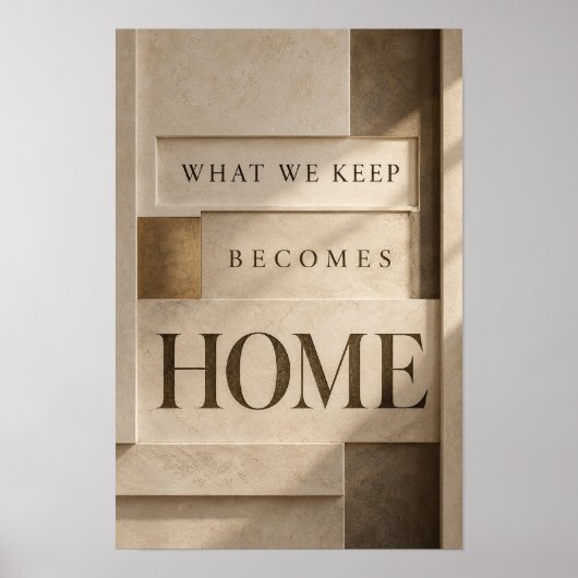 Poster Ce que nous gardons devient accueil Typographie mu (Devant)