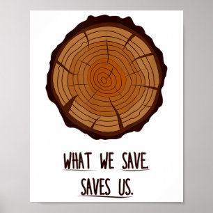 Poster Ce que nous nous sauvons Protection des forêts nat