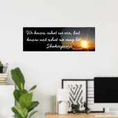 Poster Ce que nous pouvons être - Citation de Shakespeare (Bureau à domicile)