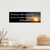 Poster Ce que nous pouvons être - Citation de Shakespeare (Cuisine)