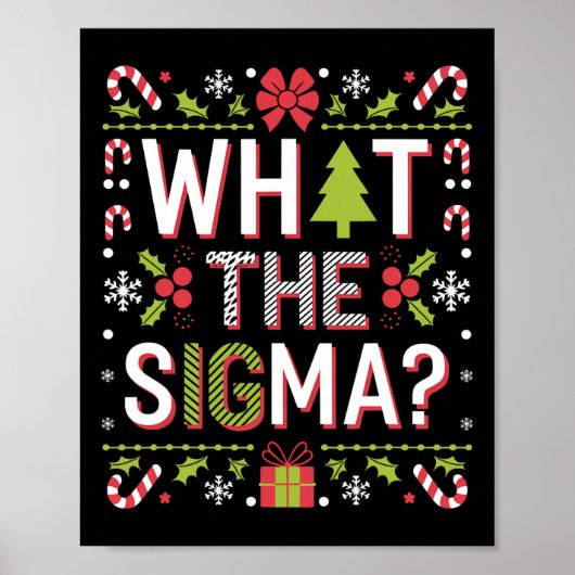 Poster Ce que Sigma Funny Santa Clause Gen Alpha X mas (Devant)