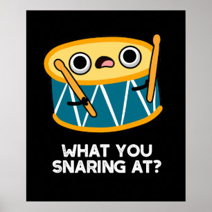 Poster Ce que vous chantez à Funny Drummer Drum Pun Dark 