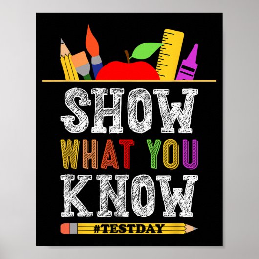 Poster Ce que vous connaissez Funny Exam Test Jour Étudia (Devant)