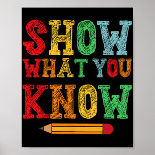 Poster Ce que vous connaissez Funny Exam Test Jour Étudia