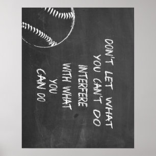 Poster Ce que vous pouvez faire Baseball Motivation