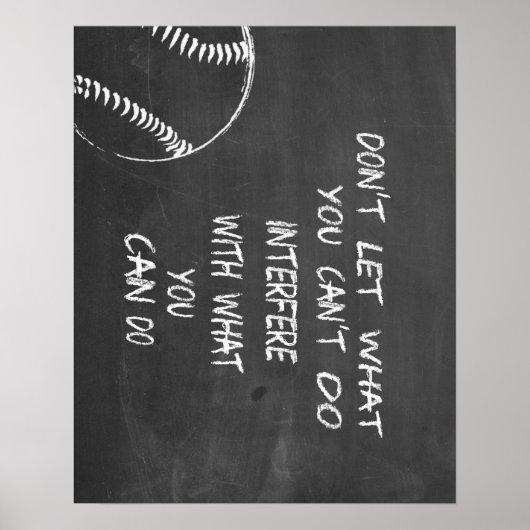 Poster Ce que vous pouvez faire Baseball Motivation (Devant)