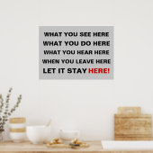 Poster Ce que vous voyez ici, ce que vous faites ici, ce  (Cuisine)