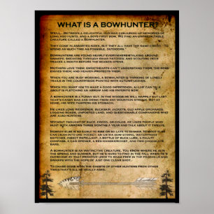 POSTER CE QUI EST UN BOWHUNTER