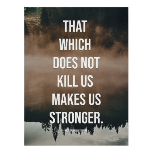 Poster Ce qui ne nous tue pas nous rend plus forts.