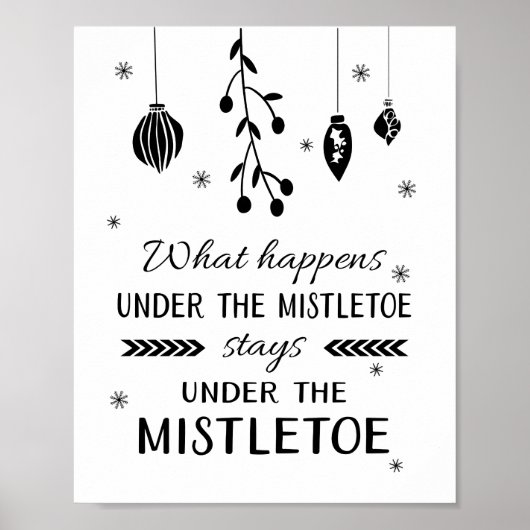 Poster Ce Qui Se Passe Sous Le Mistletoe Reste Noël (Devant)