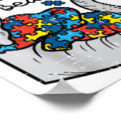 Poster Ce qui vous rend différents beaux éléphants Autism (Coin)