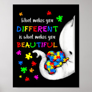Poster Ce qui vous rend différents éléphant maman Autisme