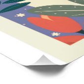 Poster Ce Retro Tropical Girl Design Vous Transportera (Coin)