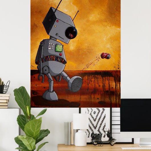 Poster Ce robot est ennuyé (Bureau à domicile)