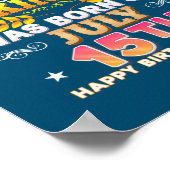 Poster Ce Roi Est Né Le 15 Juillet 15 Joyeux Anniversaire (Coin)