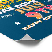 Poster Ce Roi Est Né Le 9 Juillet Joyeux Anniversaire (Coin)