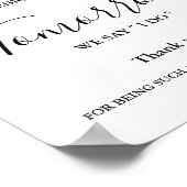 Poster Ce soir, nous célébrons la répétition mariage sign (Coin)