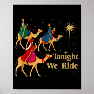 Poster Ce soir nous chevauchons Noël 3 Sages Hommes Chrét