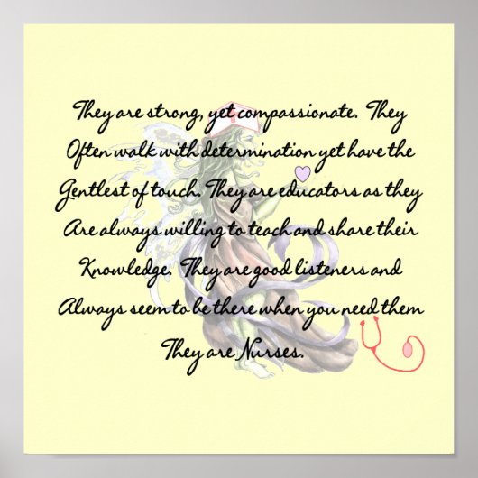 Poster "Ce Sont Des Infirmières", Poème D'Impression En T (Devant)