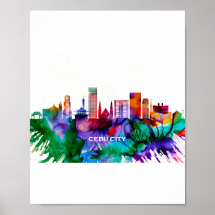 Poster Cebu City Skyline