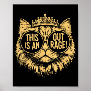 Poster Ceci est un mème de chat scandaleux Citation drôle