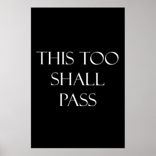 Poster Ceci trop passera à des citations la citation