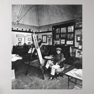 Poster Cecil Aldin dans son studio